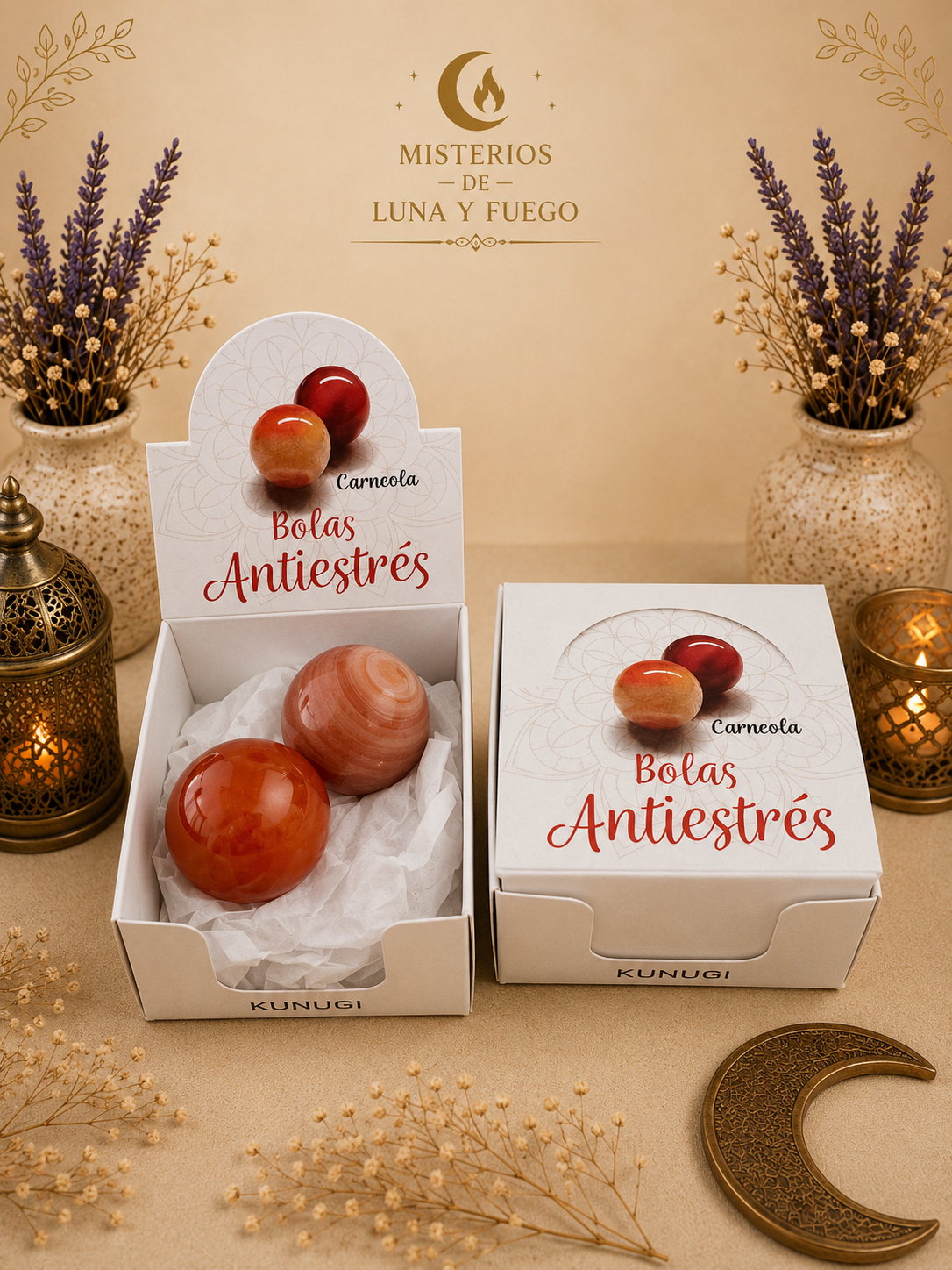 Bola antiestrés Carneola o Cornalina