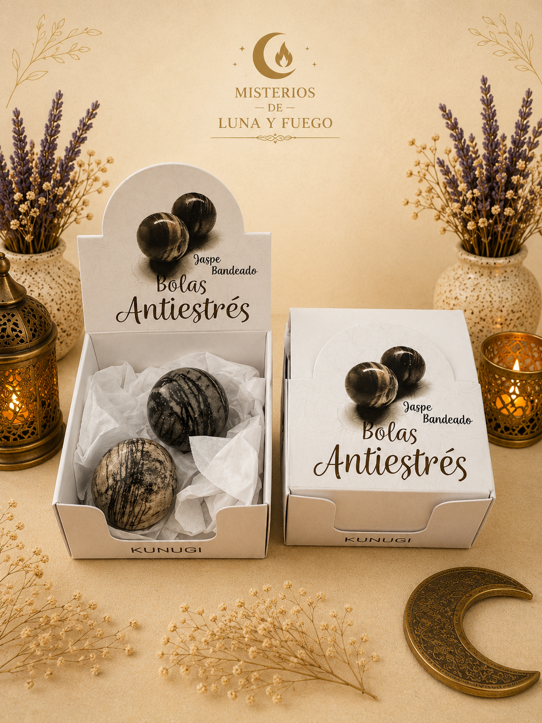 Bola antiestrés de Jaspe Bandeado