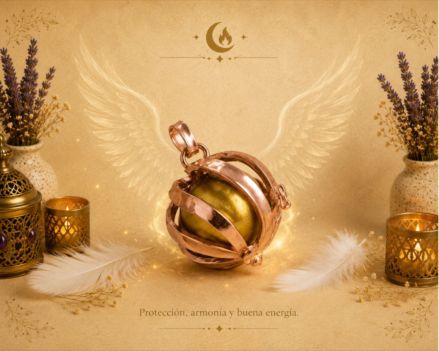 Llamador de Ángeles Armonía Dorada