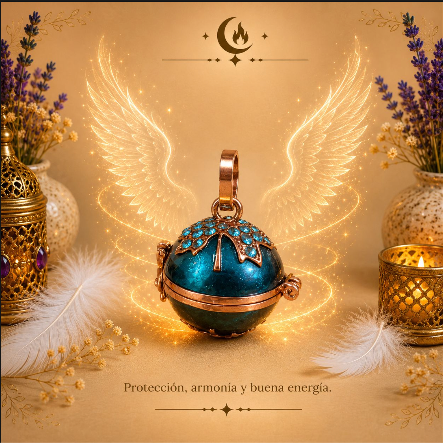 Llamador de Ángeles Azul Celestial