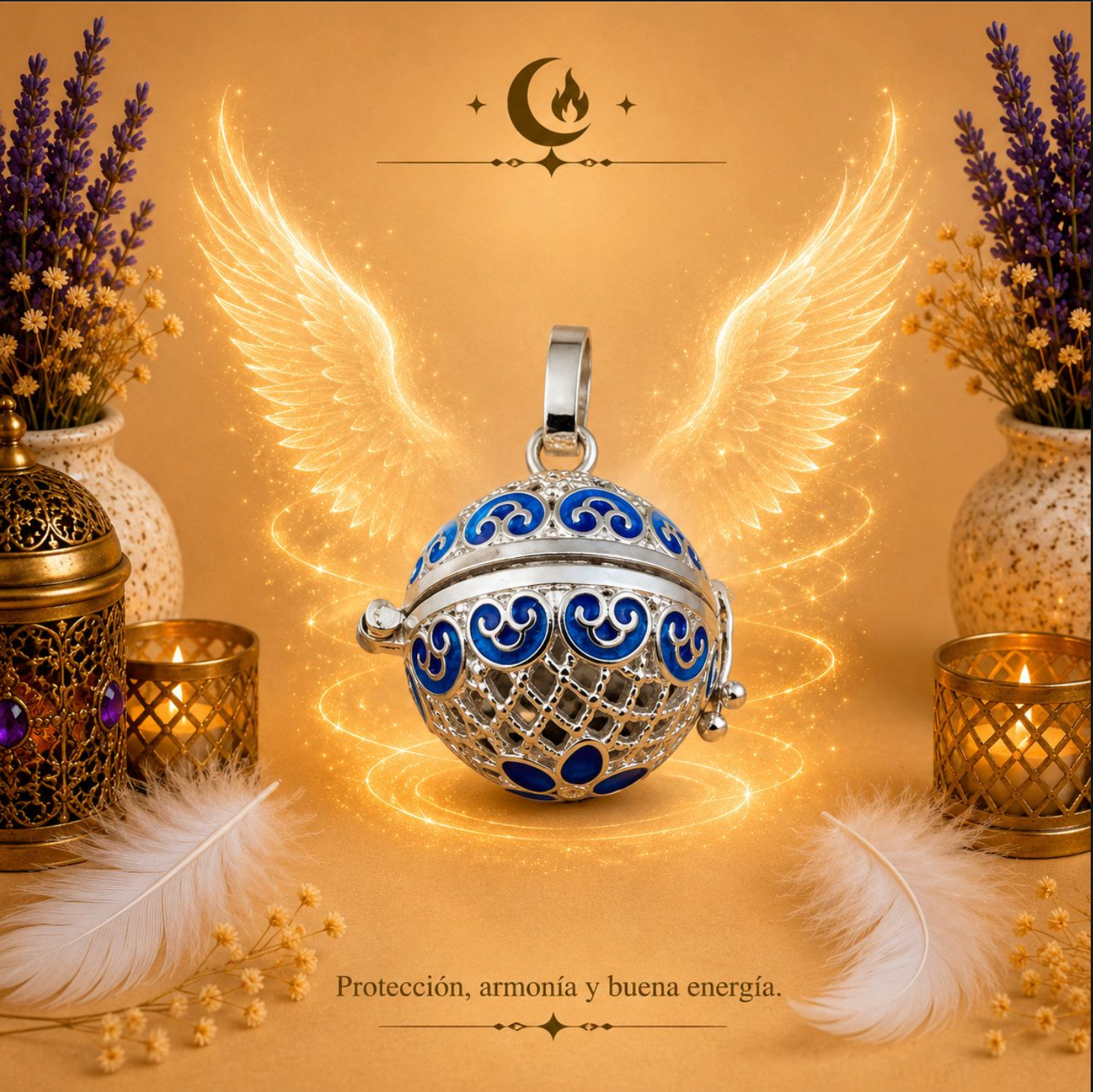 Llamador de Ángeles Cielo Azul